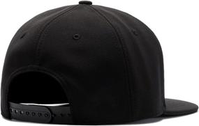 img 2 attached to Классическая бейсболка Quanhaigou Snapback - регулируемая кепка для взрослых с прямым козырьком Hip Hop.