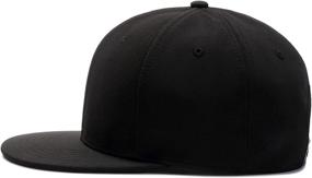 img 1 attached to Классическая бейсболка Quanhaigou Snapback - регулируемая кепка для взрослых с прямым козырьком Hip Hop.