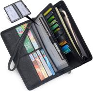 👛 womens leather wristlet organizer checkbook wallet – handbags & wallets for women logo