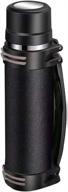 💼 kokobin vacuum insulated tumbler travel mug: triple wall stainless steel coffee thermos, keeps hot & cold for hours (51 oz/1.5l) black логотип