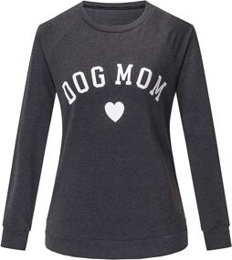 img 2 attached to 🐾 Seoullifee Dog Mom Cat Mom Sweatshirts: Stylish Letter Print Shirts to Pamper Yourself in Comfort