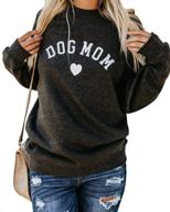 🐾 seoullifee dog mom cat mom sweatshirts: stylish letter print shirts to pamper yourself in comfort logo