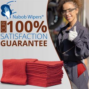 img 1 attached to 🧻 Nabob Wipers Auto Mechanic Shop Towels: Commercial Grade 100% Cotton Cleaning Rags for Garage, Body Shop, and More! (25 Pack, Red)