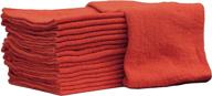 🧻 nabob wipers auto mechanic shop towels: commercial grade 100% cotton cleaning rags for garage, body shop, and more! (25 pack, red) logo