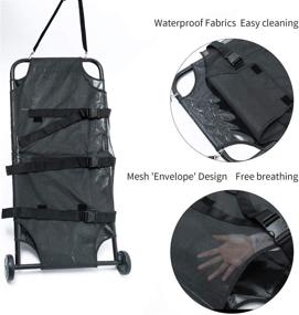 img 3 attached to 🐶 TUNTROL Dog Stretcher 45x22 Inch: Noiseless Wheeled Pet Transport Trolley with 150lbs Capacity - Animal Gurney