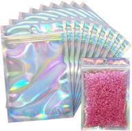 🔒 egticlive 100 pack resealable mylar bags: holographic heat sealable ziplock foil pouches for multipurpose storage (4 x 6 inches) логотип