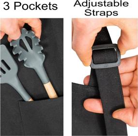 img 2 attached to 👨 Hilarious Aprons with Pockets - Perfect Grilling BBQ Gifts for Dad, Mom, Him, and Her