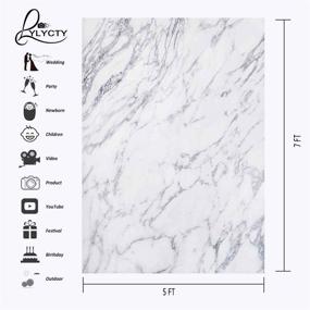 img 2 attached to 📸 Custom 5X7ft LYLYCTY Backdrop with Marble Texture Pattern- Perfect for Studio Photography Props LYGE614