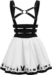 img 1 attached to Littleforbig Overall Skirt Romper: Unleash Your Inner Rebel with Bondage Women's Clothing