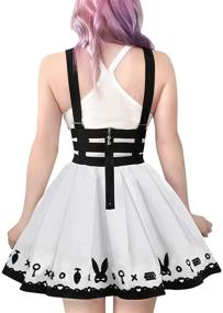 img 2 attached to Littleforbig Overall Skirt Romper: Unleash Your Inner Rebel with Bondage Women's Clothing