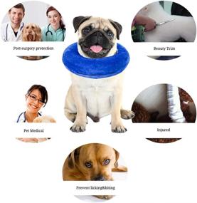 img 3 attached to Надувной восстанавливающий воротник Nappo для собак и кошек после операции | Предотвращение укусов и лизания домашних животных