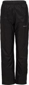img 4 attached to 💦 Waterproof Kids Rain Pant, Black, Large Husky - Arctix Stream Collection