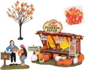 img 4 attached to 🎃 Department 56 Snow Village Halloween Harvest Patty's Pumpkin Patch Lit Building and Accessories Boxed Set, 4.7 Inch, Multicolor - Enhanced for SEO