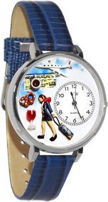 img 1 attached to 🌟 Stylish and Chic: Whimsical Flight Attendant Watch in Silver - Large Style