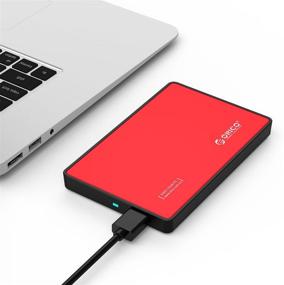 img 2 attached to 🔴 ORICO USB 2.5 Enclosure SATA External Drive Enclosure, Portable Hard Disk Case Adapter for 7/9.5mm HDD SSD, Tool Free, UASP Support, Up to 4TB Capacity, Compatible with PS4 Xbox, Samsung, WD, Seagate - 2588 Red