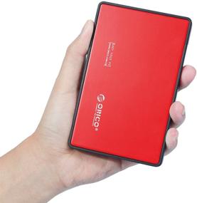 img 3 attached to 🔴 ORICO USB 2.5 Enclosure SATA External Drive Enclosure, Portable Hard Disk Case Adapter for 7/9.5mm HDD SSD, Tool Free, UASP Support, Up to 4TB Capacity, Compatible with PS4 Xbox, Samsung, WD, Seagate - 2588 Red