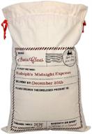 🎅 extra large christmas santa sacks - eco-friendly reusable cotton designs | xl 27" x 19" gift storage bag with drawstring closure | choose your design by jolly jon ® (rudolph's midnight express) logo