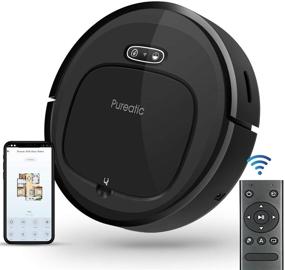 img 4 attached to 🤖 Pureatic V2S Robot Vacuum Cleaner - Smart Mapping, Dual Remote & App Control, 1500PA Strong Suction, Wi-Fi Connected, Self-Charging - Ideal for Pet Hair, Low Pile Carpets & Hard Floors (Standard Version)