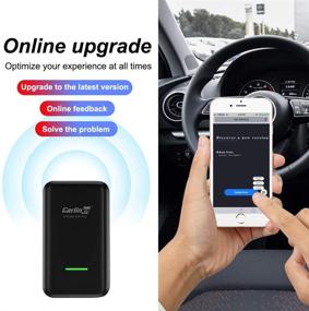 img 1 attached to Carlinkit 3.0 Carplay Dongle Adapter: Wired to Wireless Carpaly 🚗 for Audi/Porsche/Volvo/Volkswagen/Ford/Hyundai/Mercedes - Online Upgrade iOS 13-15, Type C Design (Black)