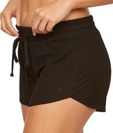 🩳 active women's four way stretch micro french terry yoga and lounge short from colosseum logo