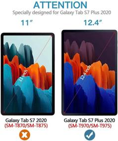 img 3 attached to 📱 Black Case for Samsung Galaxy Tab S7 Plus & Galaxy Tab S7 FE 12.4 inch, 2020/2021 Release - Multi-Viewing Angles, Soft TPU Back Cover with Pencil Holder for Samsung Tab S7 Plus [SM-T970/T975]