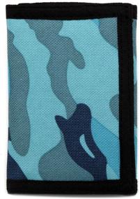 img 2 attached to 👜 Compact and Convenient: Trifold Canvas Camouflage Wallet with Zipper