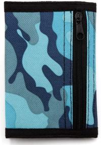 img 3 attached to 👜 Compact and Convenient: Trifold Canvas Camouflage Wallet with Zipper