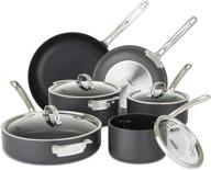🍳 premium viking culinary 10-piece nonstick cookware set in sleek gray finish logo