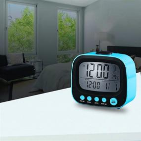 img 2 attached to Coby CBC-52-BLU Retro LCD Alarm Clock (Blue)