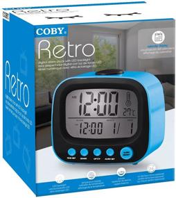 img 1 attached to Coby CBC-52-BLU Retro LCD Alarm Clock (Blue)