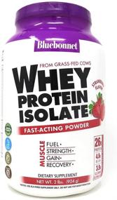 img 4 attached to 🍓 Bluebonnet Nutrition Grass Fed Whey Protein Isolate Powder - 26g Protein, No Added Sugar, Non GMO, Gluten-Free, Soy-Free - Strawberry Flavor, 2 Lbs (28 Servings)