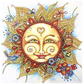 img 4 attached to 🌻 5D DIY Diamond Embroidery Sunflower Pattern - Special Shape Diamond Painting Kit for Adults or Children (Hibah)