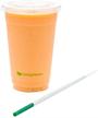 basic nature green plastic straw logo