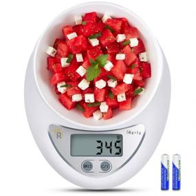 img 4 attached to 🥘 Roveinsia 11lb Digital Kitchen Food Scale with Precise 1g/0.01oz Graduation, High Accuracy for Cooking and Baking, Tare & Auto Off Functions - Includes Batteries