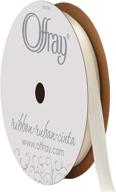 🎀 berwick offray 061527 satin ribbon, 1/4 inch wide, single face, antique white ivory, 20 yards logo