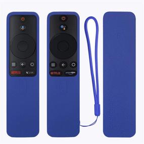 img 4 attached to Protective Silicone Remote Case For XIAOMI MI Box S And MI Box X Remote Cover Shockproof Remote Holder For MI Box S Remote Anti-Slip Anti-Lost With Lanyard (Blue)