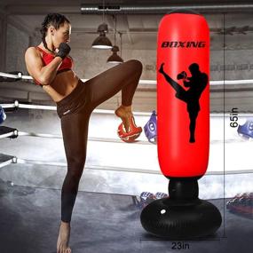img 3 attached to TUOWEI Punching Inflatable Freestanding Standing Sports & Fitness