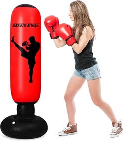 img 4 attached to TUOWEI Punching Inflatable Freestanding Standing Sports & Fitness