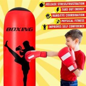 img 2 attached to TUOWEI Punching Inflatable Freestanding Standing Sports & Fitness
