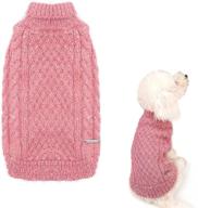 cyeollo knitted turtleneck dog sweater pullover - classic sequin sweaters to keep warm - doggie clothes for puppy small medium dogs + логотип