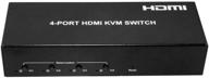 электронный переключатель kvm hdmi 4k с 4 портами usb kvm - переключение кнопкой, переключение горячими клавишами, автоматическое сканирование, поддержка hdmi1.4b и hdcp2.2. логотип