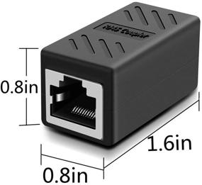 img 1 attached to 🔌 Черный сцепной элемент RJ45 - 5 штук | Соединитель для сети/эзернет | Удлинитель Cat7/Cat6/Cat5e/Cat5