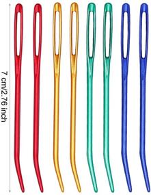 img 2 attached to 🧵 UOOU Yarn Needle Set - Bent Needles for Crochet, Tapestry, and Darning with Large Eye - Includes Storage Box - Knitting and Crochet Accessories (Random Color)
