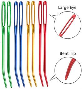 img 3 attached to 🧵 UOOU Yarn Needle Set - Bent Needles for Crochet, Tapestry, and Darning with Large Eye - Includes Storage Box - Knitting and Crochet Accessories (Random Color)