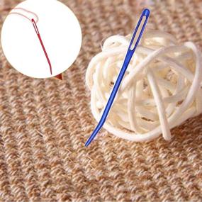 img 1 attached to 🧵 UOOU Yarn Needle Set - Bent Needles for Crochet, Tapestry, and Darning with Large Eye - Includes Storage Box - Knitting and Crochet Accessories (Random Color)