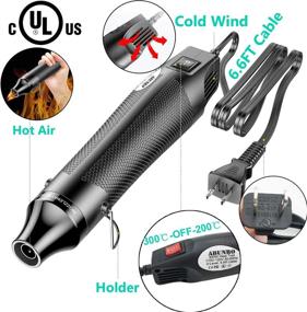 img 1 attached to 🔥 Crafts Bubble Remover Heat Gun with 6.6ft Cable - Dual-Temperature 300W Heat Air Gun for Paint Drying, Clay, Embossing Heat Gun