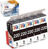 🖨️ starink replacement ink cartridge for canon pgi-220 black (5 pack) pgi220 - compatible with pixma mx860 mx870 mp560 mp620 mp640 mp980 mp990 ip3600 ip4600 ip4700 mp540 mp550 mp630 printer logo