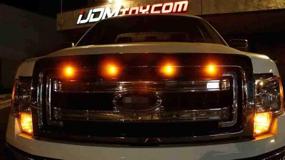 img 1 attached to 🔦 iJDMTOY Raptor Style Amber LED Grille Lighting Kit for Chevy Dodge Ford GMC, 4-Piece 3000K Grill/Side Marker Lights