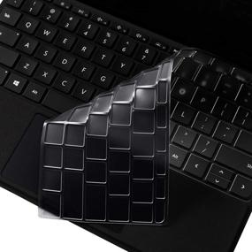 img 1 attached to VFENG Ultra Thin Clear TPU Keyboard Cover Skin for Microsoft Surface Go 2018+ and Go 2 2020+: US Version+ - Enhanced Protection & Seamless Typing Experience