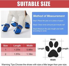 img 3 attached to 🐾 16-Piece Set of Dog Boots | Skidproof, Waterproof Sock Shoes with Adjustable Drawstring and Cosy Sole | Ideal for Small and Medium Pets Dogs